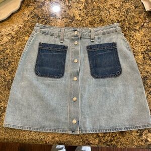 Rag and Bone Two Tone denim mini skirt